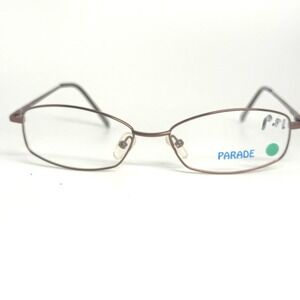 Parade Eyeglasses PRO1554‎ Brown Oval Metal Frame 55-16-135 Eyewear